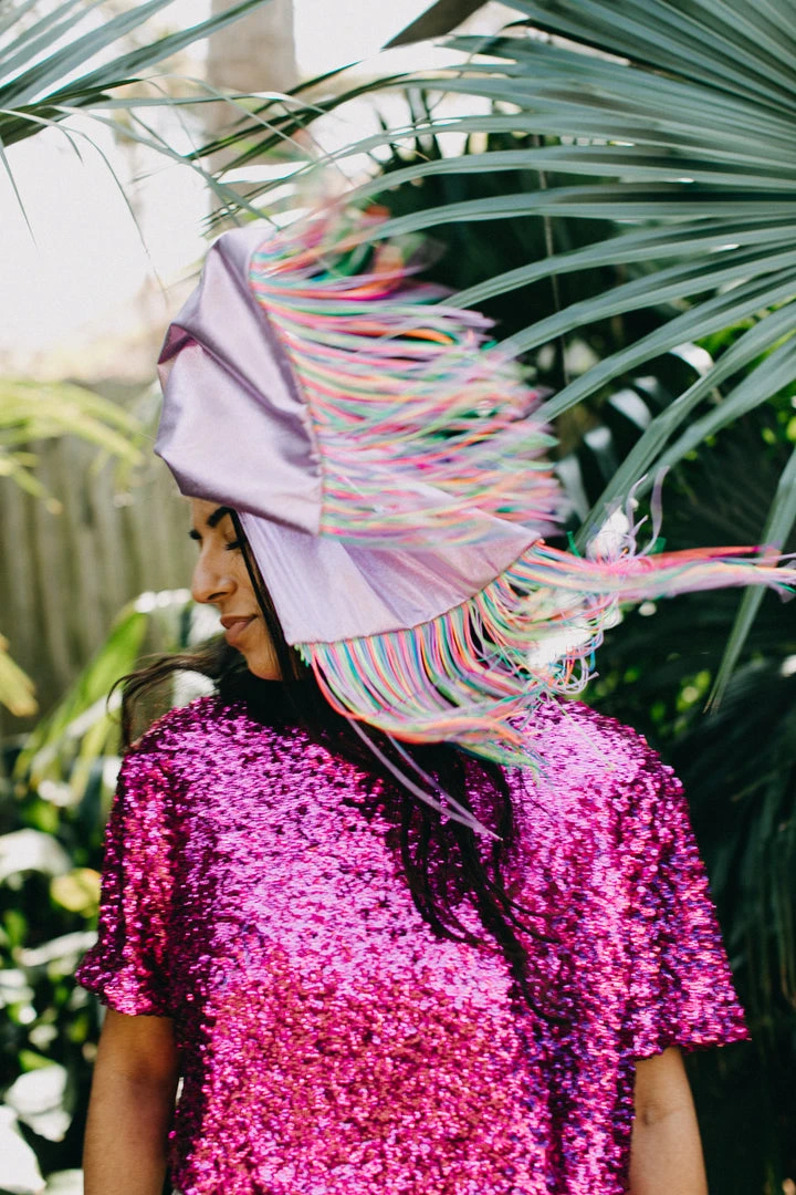 Fringe Co Purple Metallic With Neon Rainbow Fringe Party Wrap Shop Spring Sparkles 4 Fringe Co Purple Metallic With Neon Rainbow Fringe Party Wrap Shop Spring Sparkles