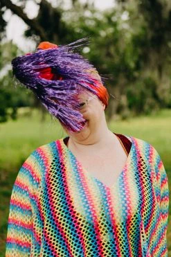 Fringe Co Red Metallic With Purple Tinsel Party Wrap Party Wraps