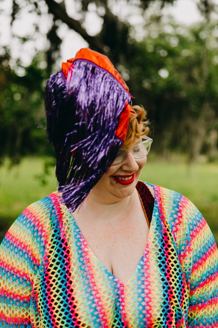 Fringe Co Red Metallic With Purple Tinsel Party Wrap Party Wraps 6 Fringe Co Red Metallic With Purple Tinsel Party Wrap Party Wraps