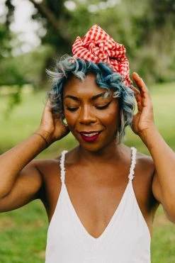 Fringe Co Red Gingham Party Wrap