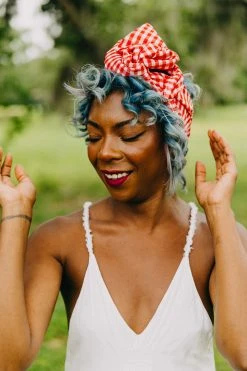 Fringe Co Red Gingham Party Wrap