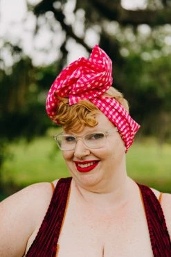 Fringe Co Bright Pink Gingham Party Wrap