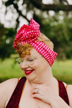 Fringe Co Bright Pink Gingham Party Wrap