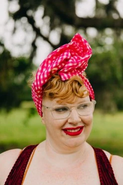 Fringe Co Bright Pink Gingham Party Wrap