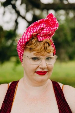 Fringe Co Bright Pink Gingham Party Wrap