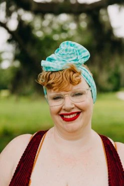 Fringe Co Teal Gingham Party Wrap Party Wraps