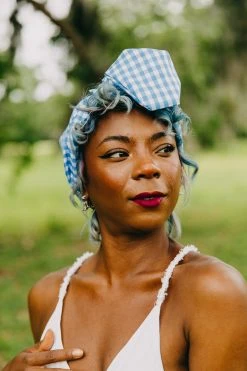 Fringe Co Light Blue Gingham Party Wrap Party Wraps