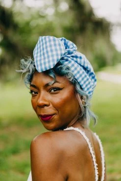 Fringe Co Light Blue Gingham Party Wrap Party Wraps