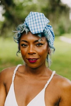 Fringe Co Light Blue Gingham Party Wrap Party Wraps