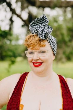 Fringe Co Navy Gingham Party Wrap