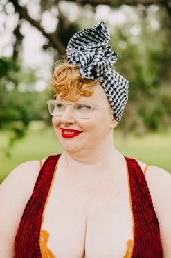 Fringe Co Navy Gingham Party Wrap