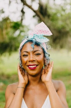 Fringe Co Pink And Blue Mini Gingham Party Wrap Party Wraps