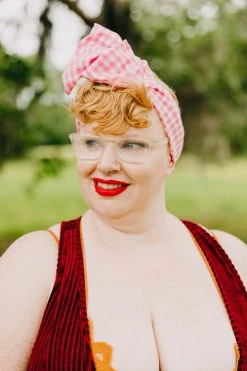 Fringe Co Party Wraps Light Pink Mini Gingham Party Wrap