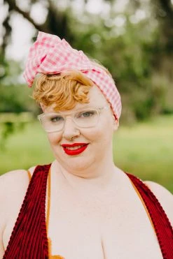 Fringe Co Party Wraps Light Pink Mini Gingham Party Wrap