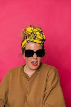 Fringe Co Yellow Plaid Party Wrap Party Wraps