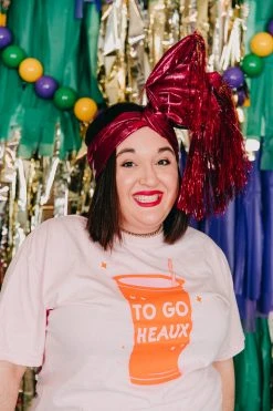 Fringe Co Pink Metallic With Pink Tinsel Fringe Party Wrap Shop Spring Sparkles