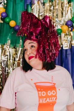 Fringe Co Pink Metallic With Pink Tinsel Fringe Party Wrap Shop Spring Sparkles 7 Fringe Co Pink Metallic With Pink Tinsel Fringe Party Wrap Shop Spring Sparkles