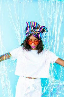 Fringe Co White Sequin High Waisted Pants