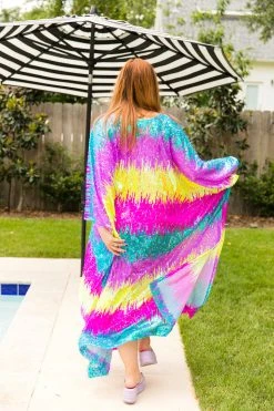 Fringe Co Pastel Firecracker Long Caftan Caftan Club Collection
