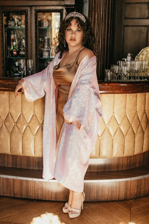 Fringe Co Pink Iridescent Duster 5 Fringe Co Pink Iridescent Duster