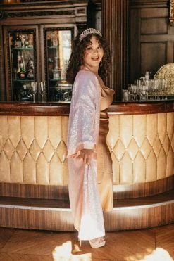 Fringe Co Pink Iridescent Duster