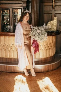 Fringe Co Pink Iridescent Duster