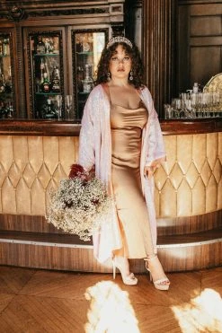 Fringe Co Pink Iridescent Duster