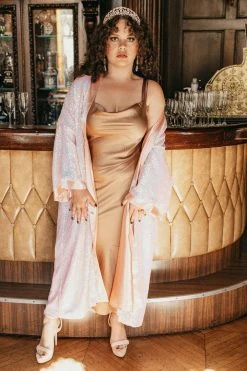 Fringe Co Pink Iridescent Duster