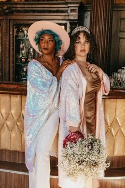 Fringe Co Pink Iridescent Duster