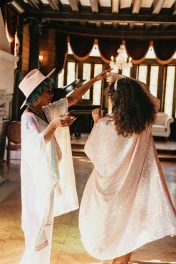 Fringe Co Pink Iridescent Duster