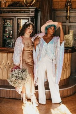 Fringe Co Pink Iridescent Duster