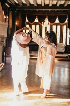 Fringe Co Pink Iridescent Duster