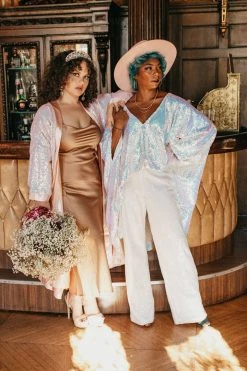 Fringe Co Pink Iridescent Duster