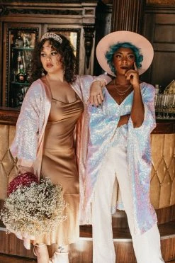 Fringe Co Pink Iridescent Duster