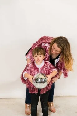 Fringe Co Light Pink Mini Tinsel Jacket