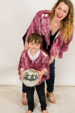 Fringe Co Light Pink Mini Tinsel Jacket
