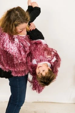 Fringe Co Light Pink Mini Tinsel Jacket