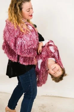 Fringe Co Light Pink Mini Tinsel Jacket