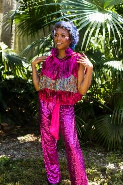 Fringe Co Totally Tinsel Collection The Prom Queen Tinsel Vest