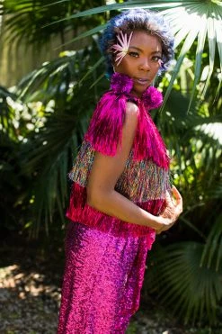 Fringe Co Totally Tinsel Collection The Prom Queen Tinsel Vest