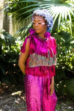 Fringe Co Totally Tinsel Collection The Prom Queen Tinsel Vest