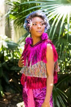 Fringe Co Totally Tinsel Collection The Prom Queen Tinsel Vest