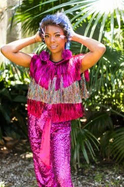 Fringe Co Totally Tinsel Collection The Prom Queen Tinsel Vest