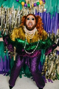 Fringe Co Purple Sequin Party Pants Sequin Collection