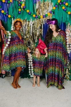 Fringe Co Rainbow Cheetah Print Kid's Caftan