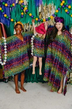 Fringe Co Rainbow Cheetah Print Kid's Caftan