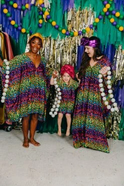 Fringe Co Rainbow Cheetah Print Kid's Caftan