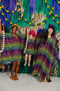 Fringe Co Rainbow Cheetah Print Kid's Caftan