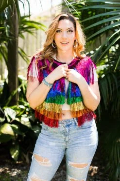 Fringe Co Totally Tinsel Collection The Rebel Fringe Vest