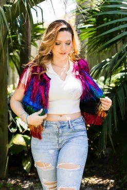 Fringe Co Totally Tinsel Collection The Rebel Fringe Vest
